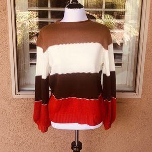 MISSLOOK LONG SLEEVE KNITTED SWEATER
